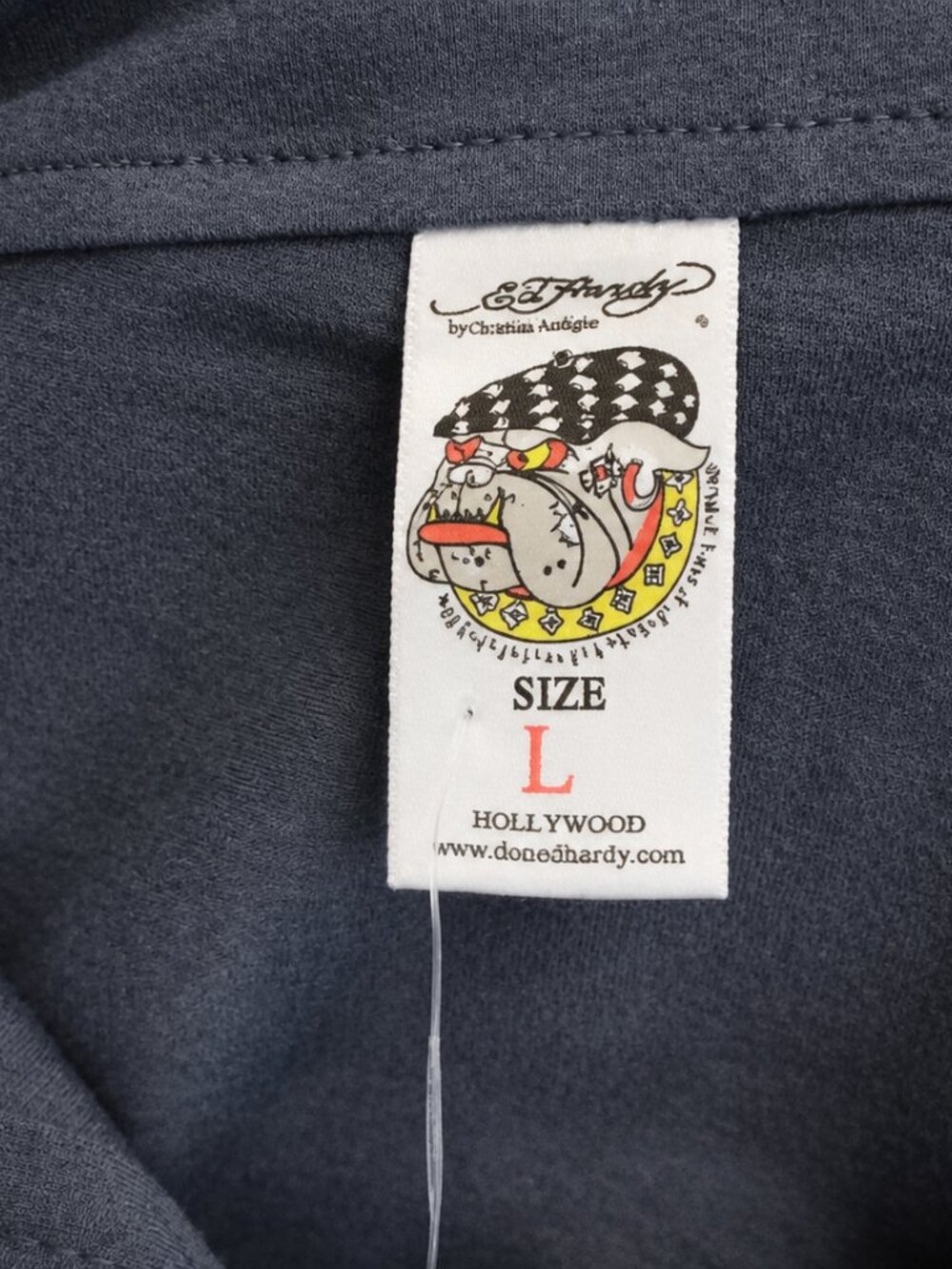 NWT Ed Hardy Women’s Rhinestone New York City Polo Top Size L - Picture 10 of 11